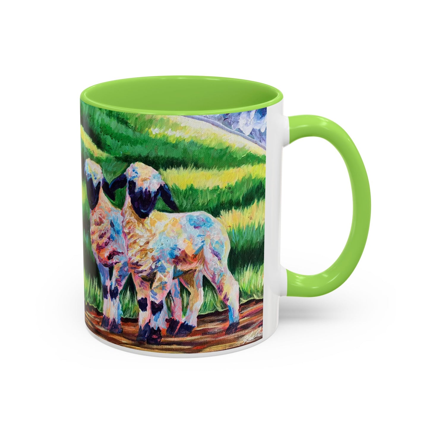 Colorful Sheep Mug - Vibrant Farmhouse Design - 11oz & 15oz