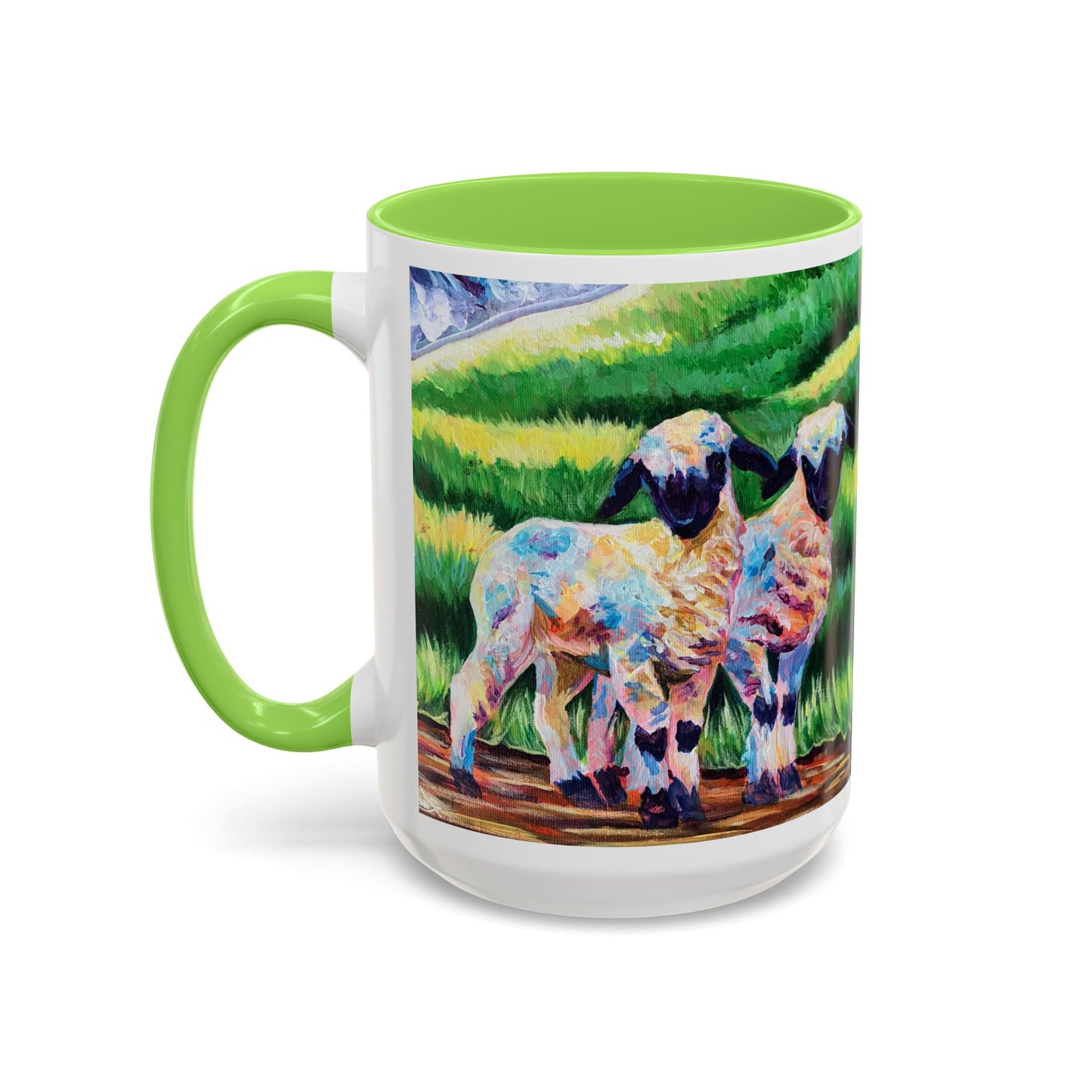 Colorful Sheep Mug - Vibrant Farmhouse Design - 11oz & 15oz