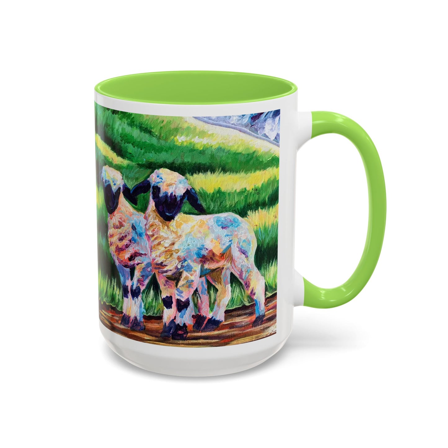 Colorful Sheep Mug - Vibrant Farmhouse Design - 11oz & 15oz