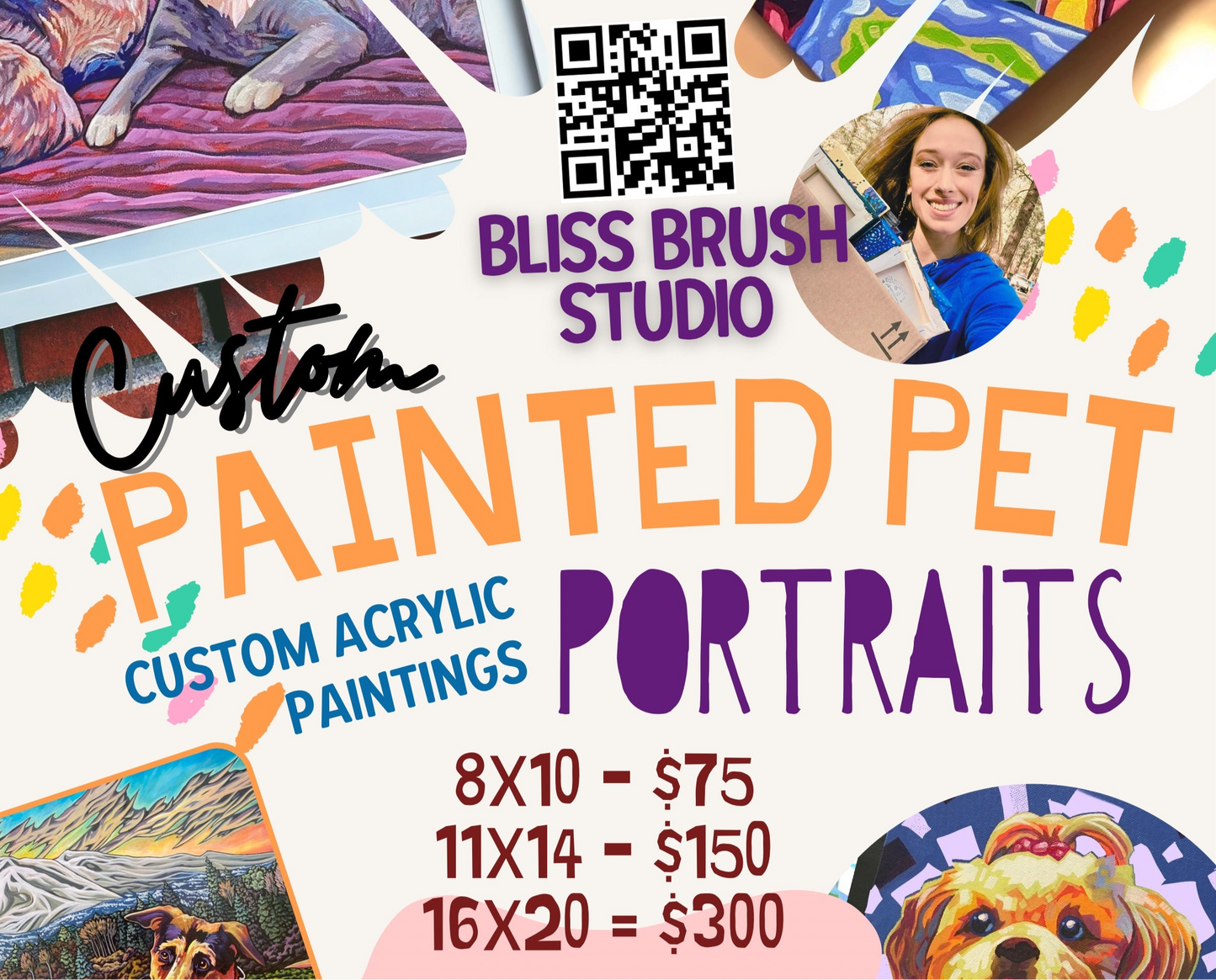 Custom PET PORTRAIT Acrylic Painting