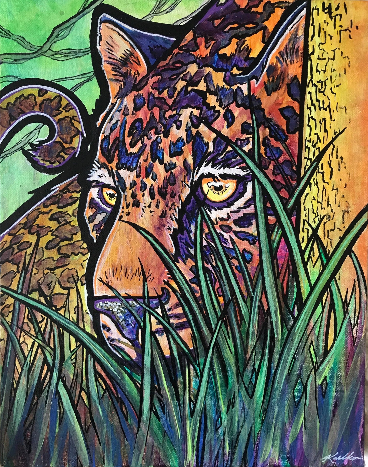 “Leopard’s Flair” 11x14 ORIGINAL