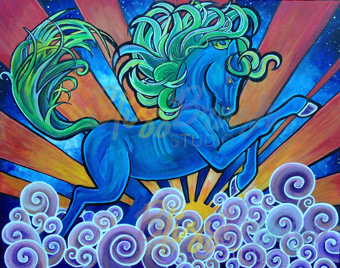 “Horse of the Rising Sun” 24x18