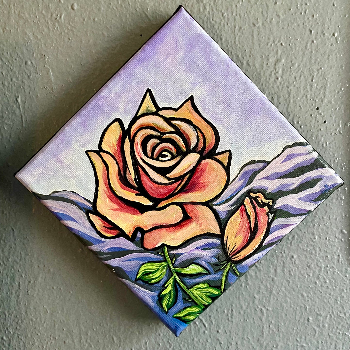 “Rosy Outlook” 6x6 (2023)